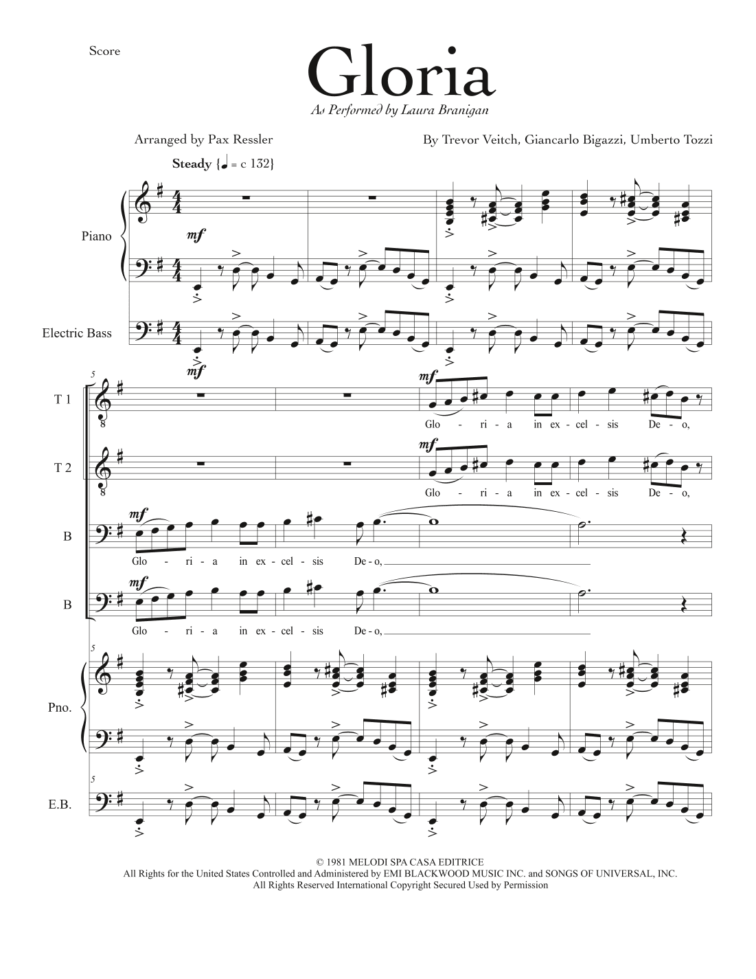 Gloria (arr. Pax Ressler)