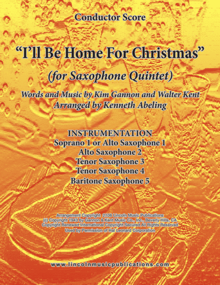 I'll Be Home For Christmas (arr. Kenneth Abeling)