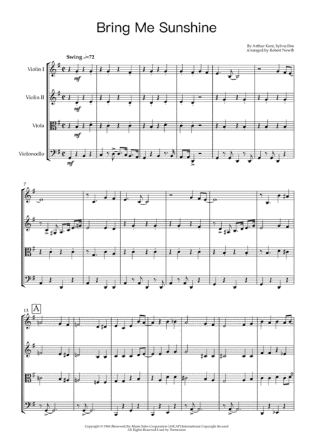 Bring Me Sunshine (arr. Robert Newth)