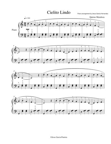 Cielito Lindo (Cute little sky) (arr. Jesus Garcia Hernandez)