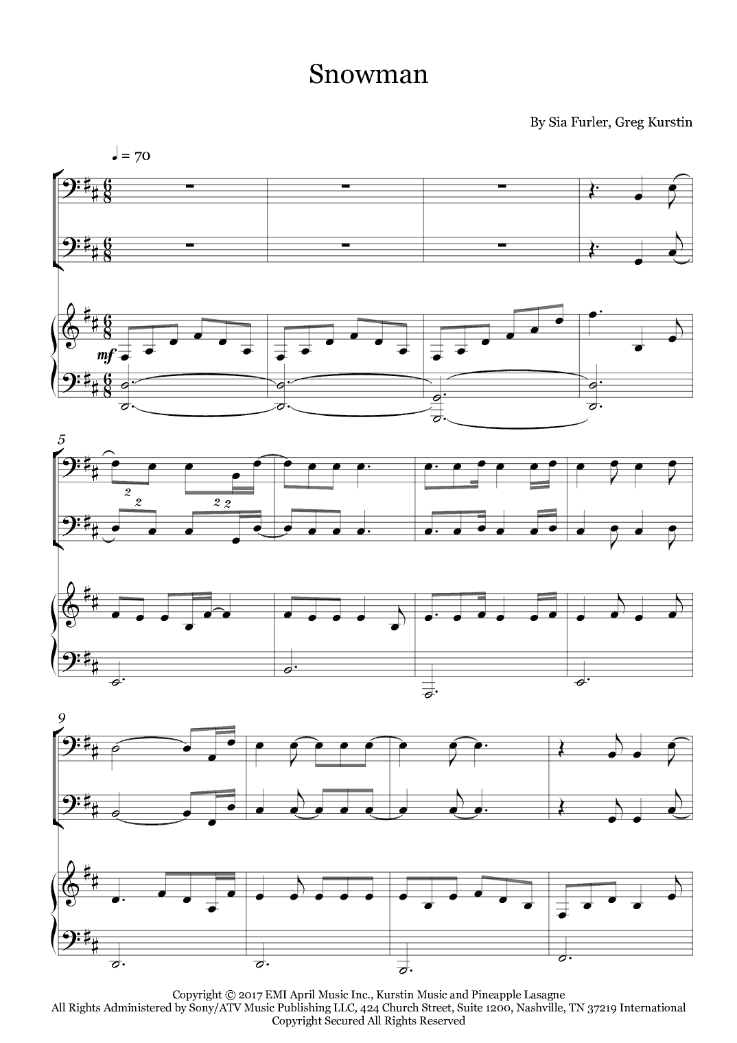 Snowman (arr. Fernanda Moura)