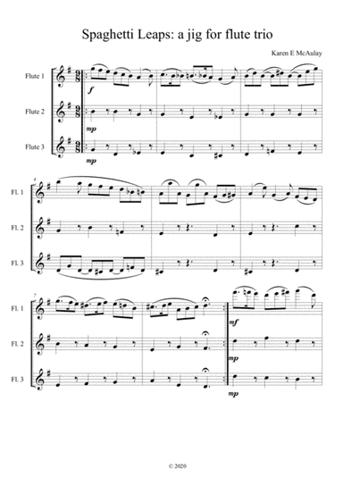 Spaghetti Leaps - for flute trio