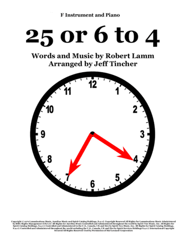 25 Or 6 To 4 (arr. Jeff Tincher)