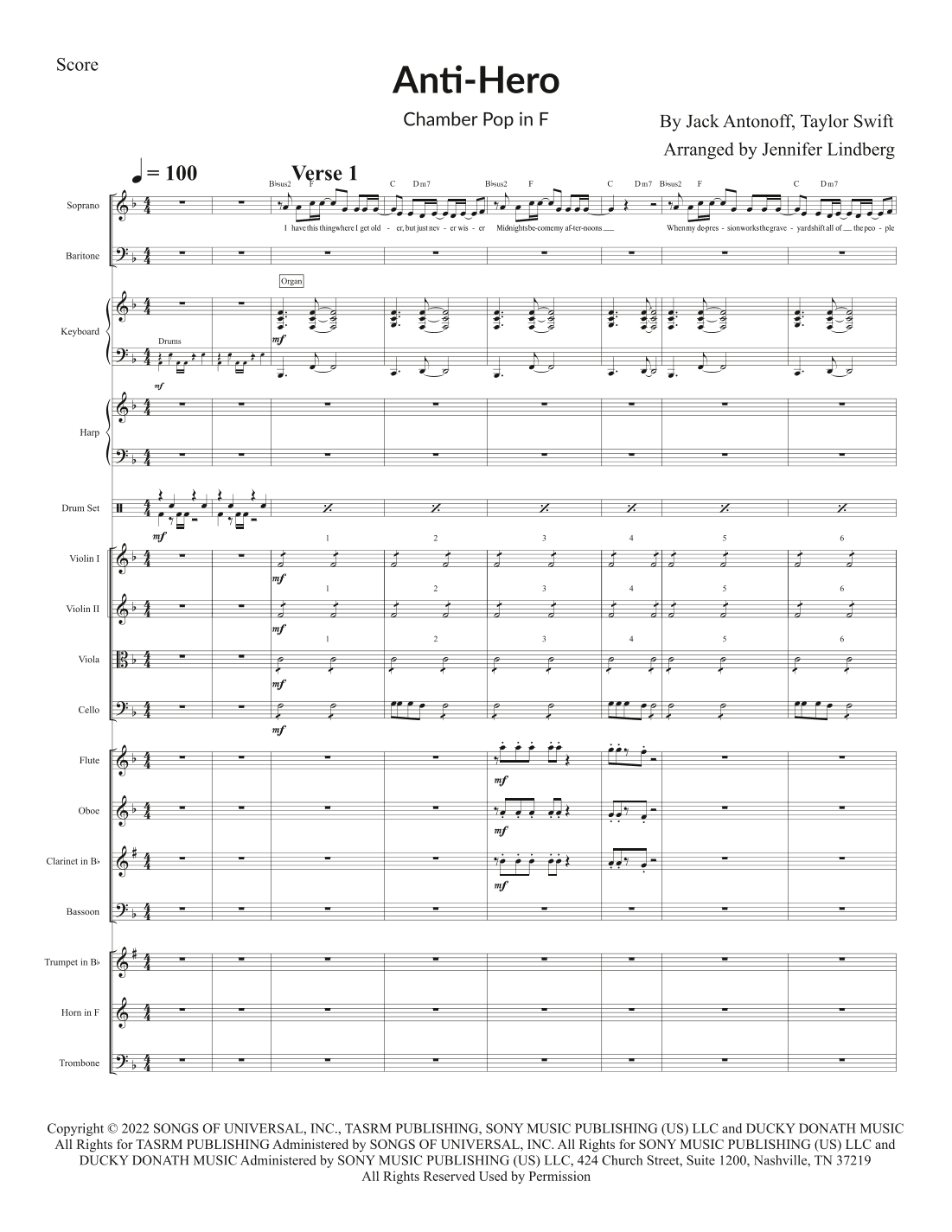 Anti-hero (arr. Jennifer Lindberg)