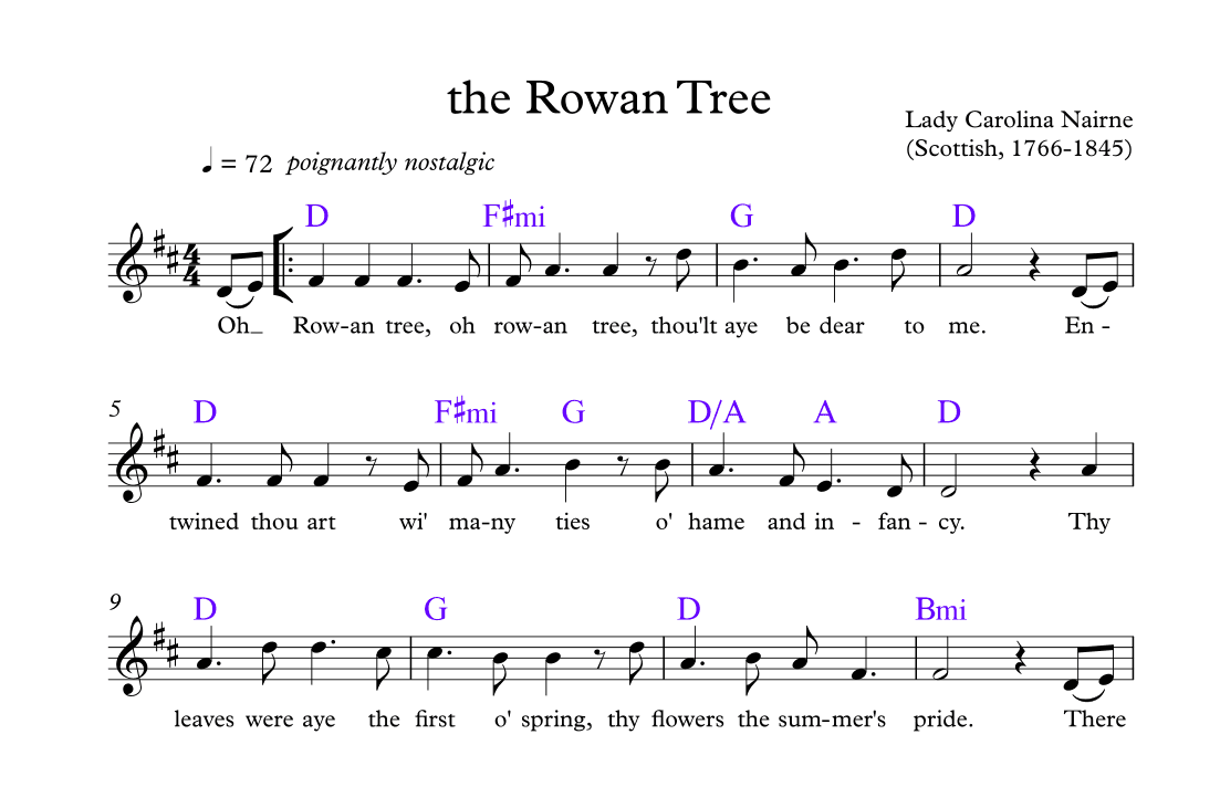 the Rowan Tree (in D) (arr. Stephanie Bennett)