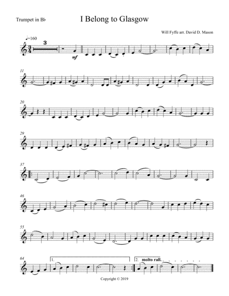 I Belong to Glasgow (arr. David D. Mason)