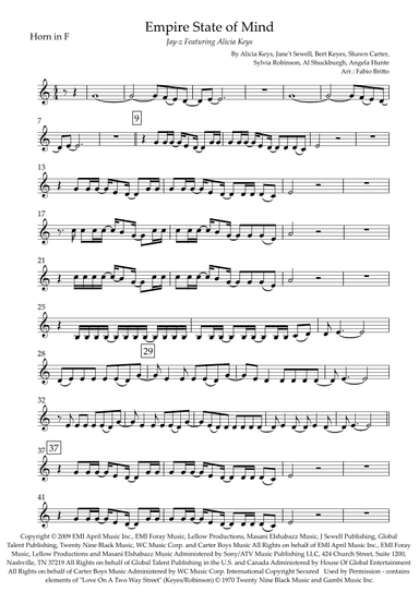 Empire State Of Mind (arr. Fabio Britto)