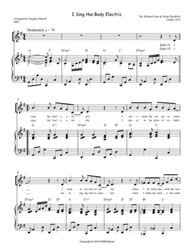 I Sing The Body Electric (arr. Gregory Lee Harrell)