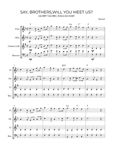 SAY, BROTHERS,WILL YOU MEET US (arr. Alex Nunes Rodrigues)