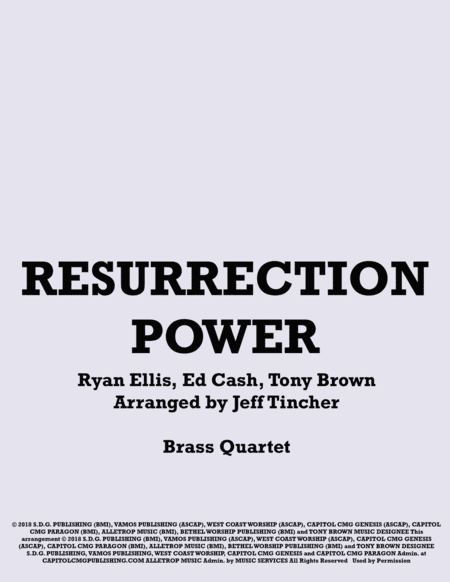 Resurrection Power (arr. Jeff Tincher)