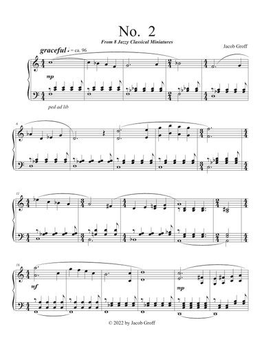 No. 2 from 8 Jazzy Classical Miniatures