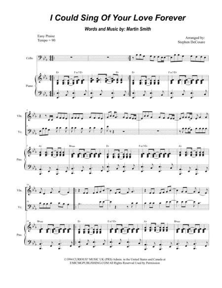 I Could Sing Of Your Love Forever (arr. Stephen DeCesare)