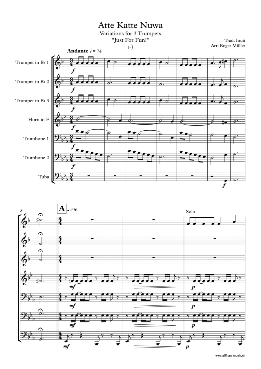 Atte Katte Nuwa (arr. Roger Müller)
