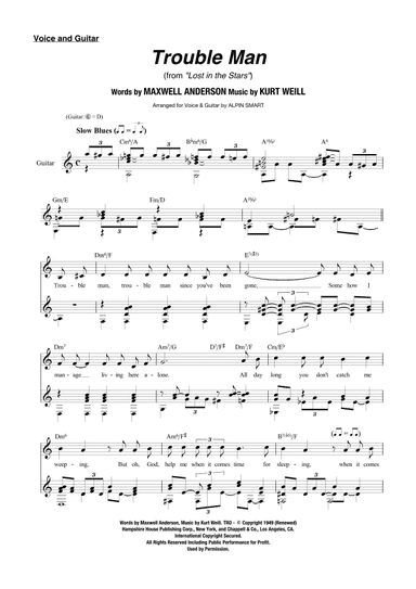 Trouble Man (arr. Alpin Smart (transcription for voice and guitar))