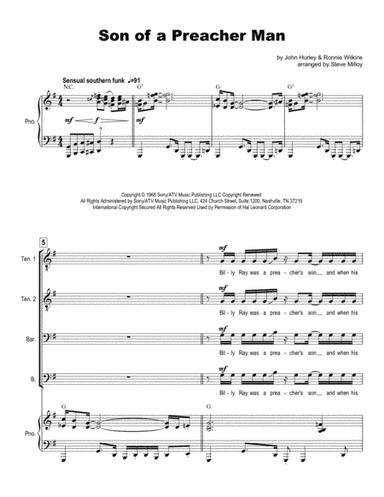 Son Of A Preacher Man (arr. Steve Milloy)