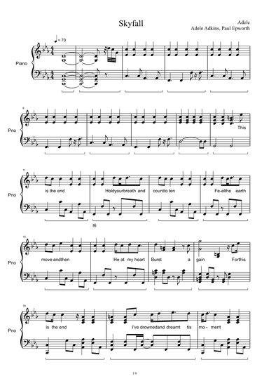 Skyfall (arr. Adele Adkins)