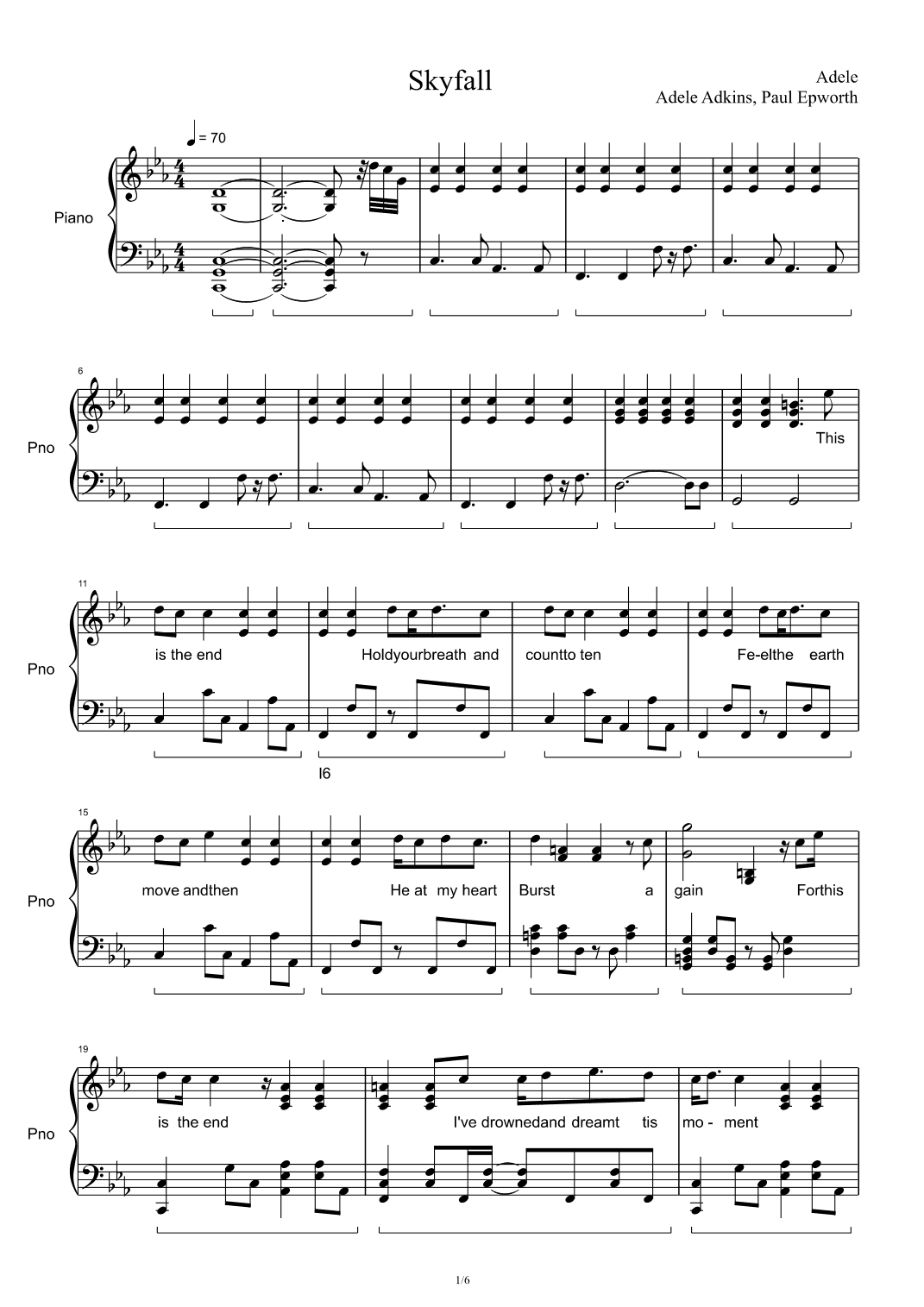 Skyfall (arr. Adele Adkins)