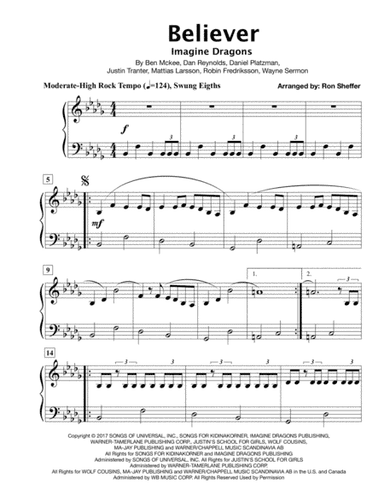 Believer (arr. Ron Sheffer)