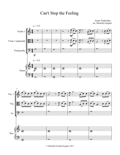 Can't Stop The Feeling  from TROLLS (arr. Michelle Grondin Gergich)