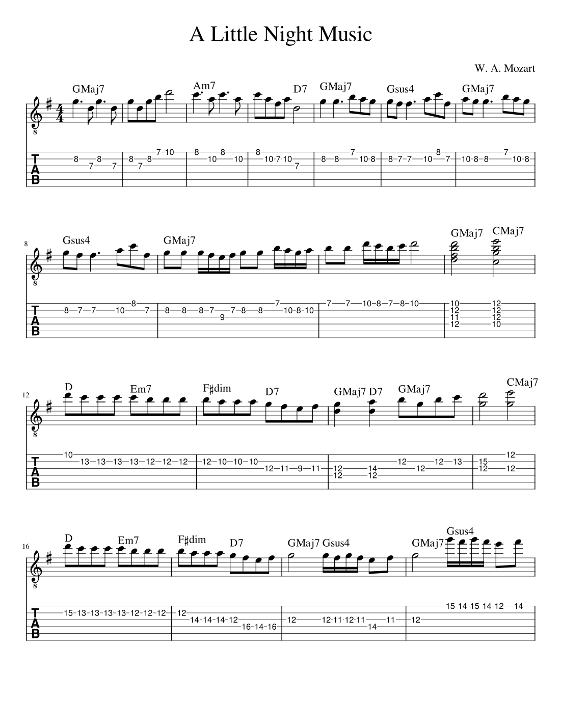 A Little Night Music (arr. Terry Kuhns)