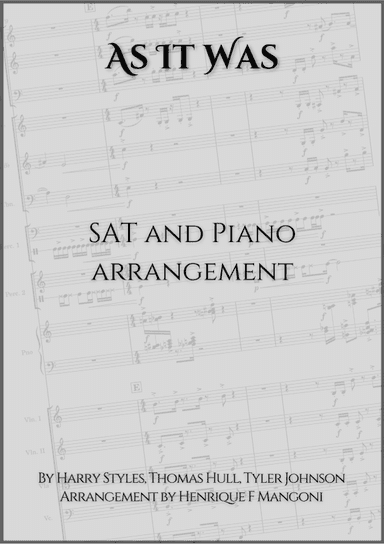 As It Was (arr. Henrique F Mangoni)