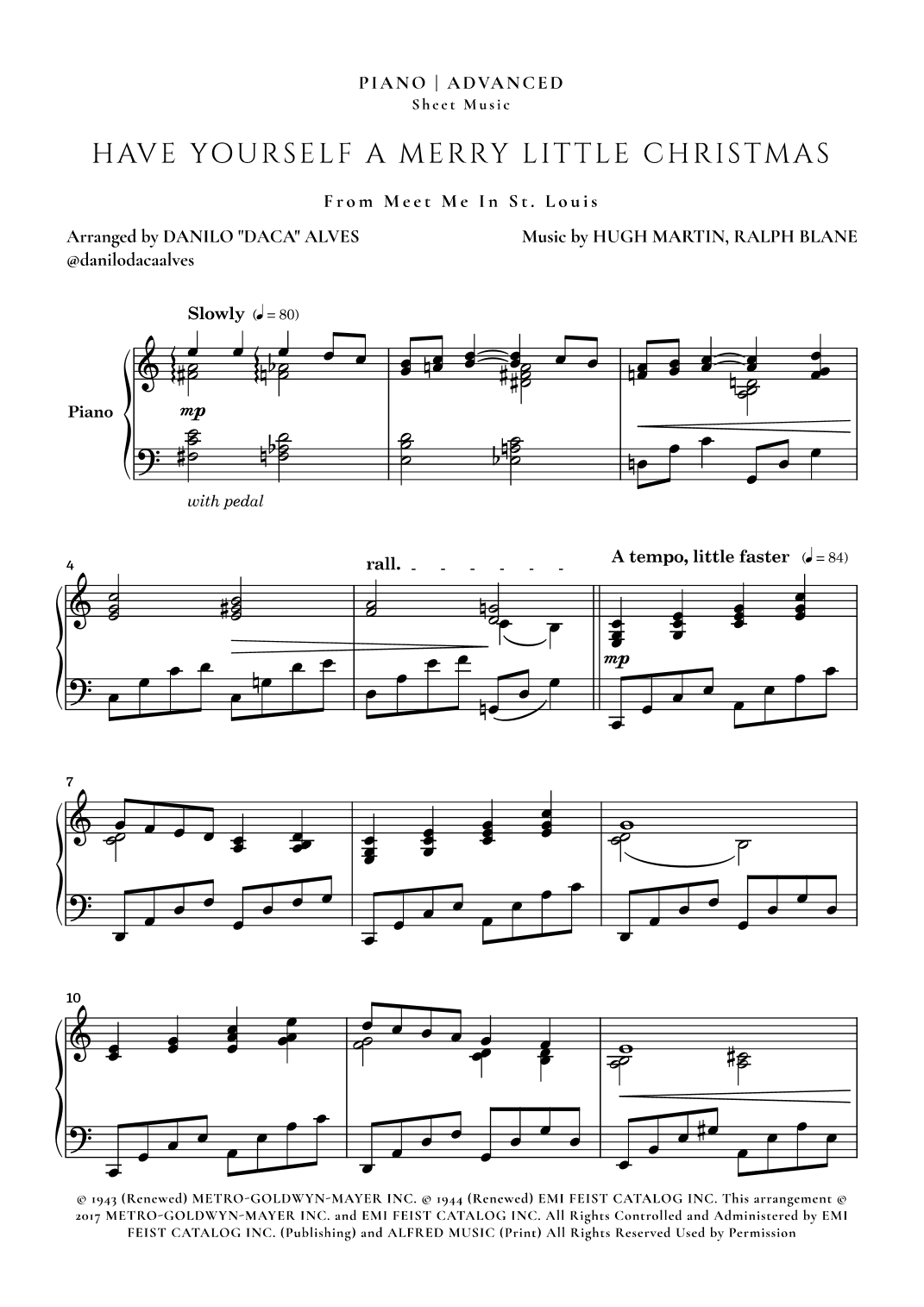 Have Yourself A Merry Little Christmas (arr. Danilo "Daca" Alves)