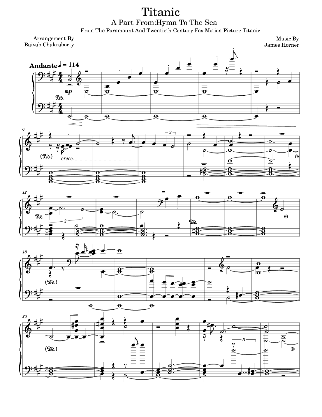 Hymn To The Sea (arr. Baivab Chakraborty)