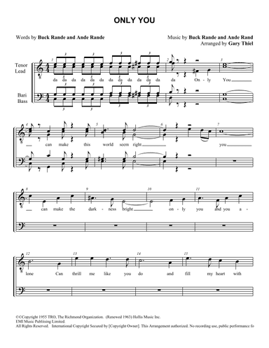 Only You (and You Alone) (arr. Gary Thiel)