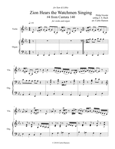 Zion Hears the Watchmen Singing (Wachet auf, ruft uns die Stimme) (arr. Curtis Hanson)