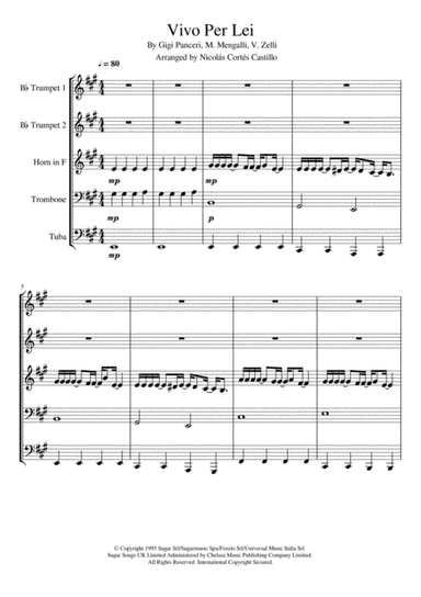 Vivo Per Lei (arr. Nicolás Cortés Castillo)
