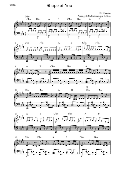 Shape Of You (arr. Melquisedeque C.Silva)