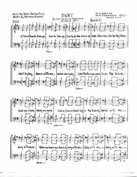 Sway (Quien Sera) (arr. Dick Floersheimer)