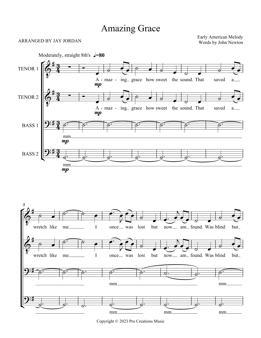 Amazing Grace (arr. Jay Jordan)