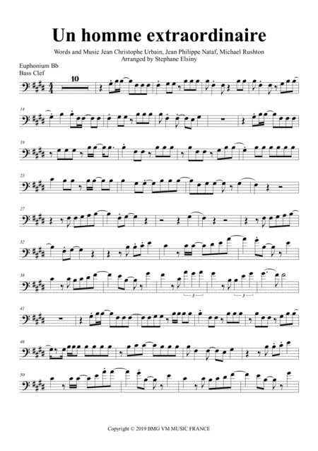 Un Homme Extraordinaire (arr. Stephane ELSINY)