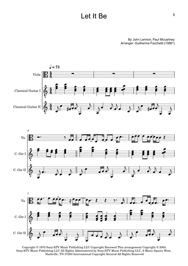 Let It Be (arr. Guilherme Facchetti)