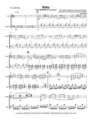 Baby (feat Marina And The Diamonds And Luis Fonsi) (arr. Justin T Page)
