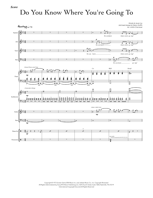 Do You Know Where You're Going To? (arr. Anita Cracauer)