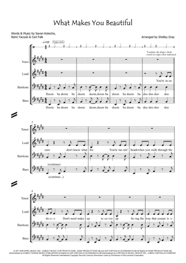What Makes You Beautiful (arr. Shelley Gray)