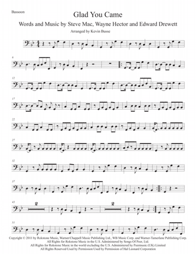 Glad You Came (arr. Kevin Busse)