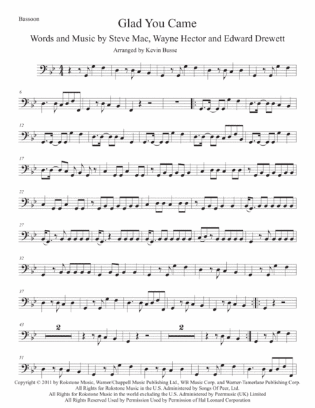 Glad You Came (arr. Kevin Busse)