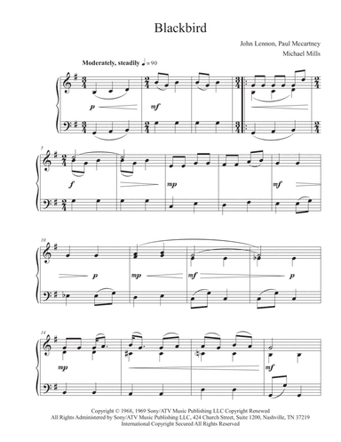 Blackbird (arr. Michael Mills)