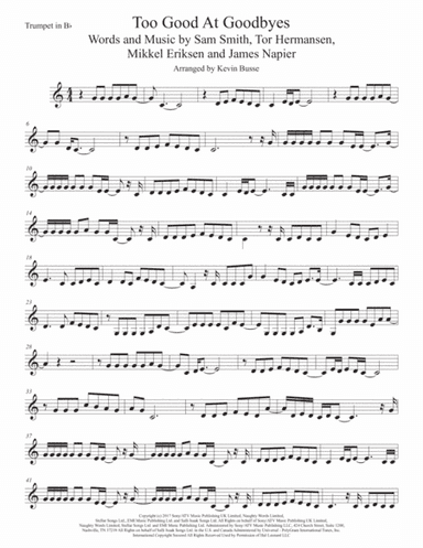 Too Good At Goodbyes (arr. Kevin Busse)