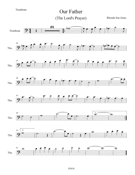Our Father (The Lord's Prayer)-Trombone
