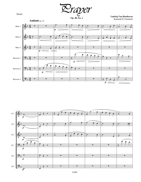 Prayer, Op. 48, No. 1 (arr. Kenneth D. Friedrich)