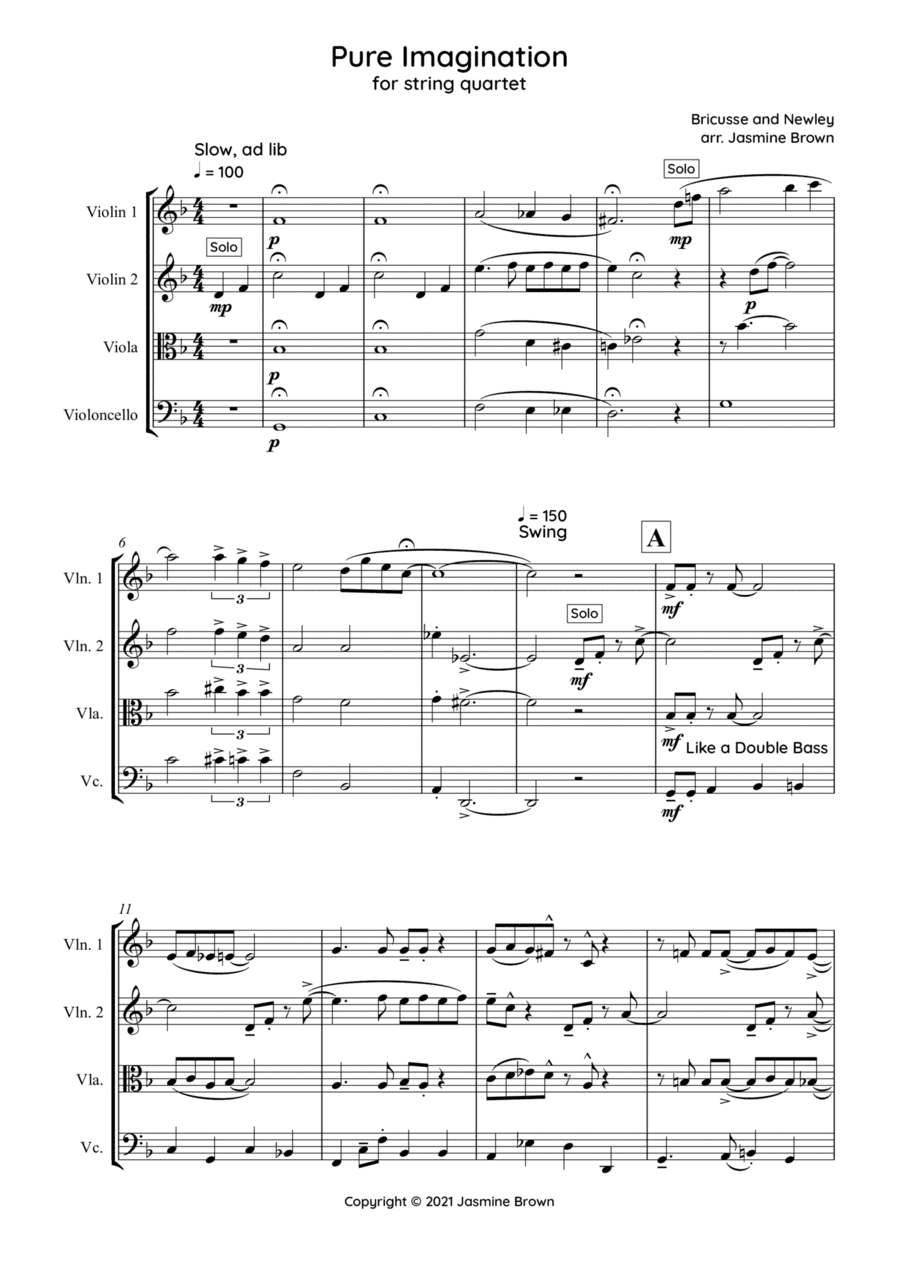 Pure Imagination (arr. Jasmine Brown)
