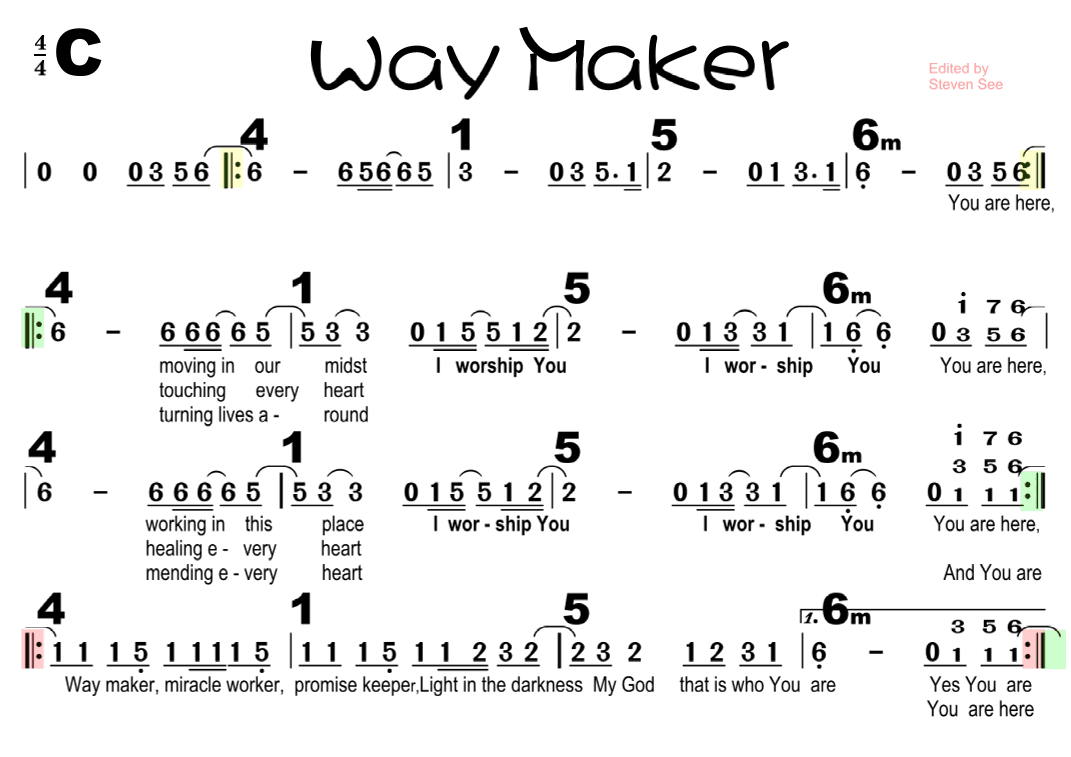 Way Maker (arr. Sinach)