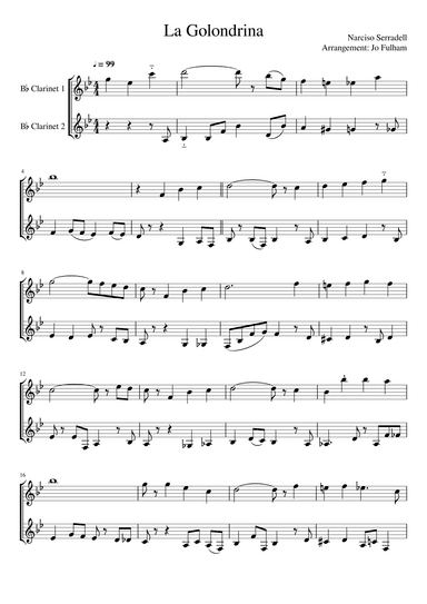 La Golondrina (arr. Jo Fulham)
