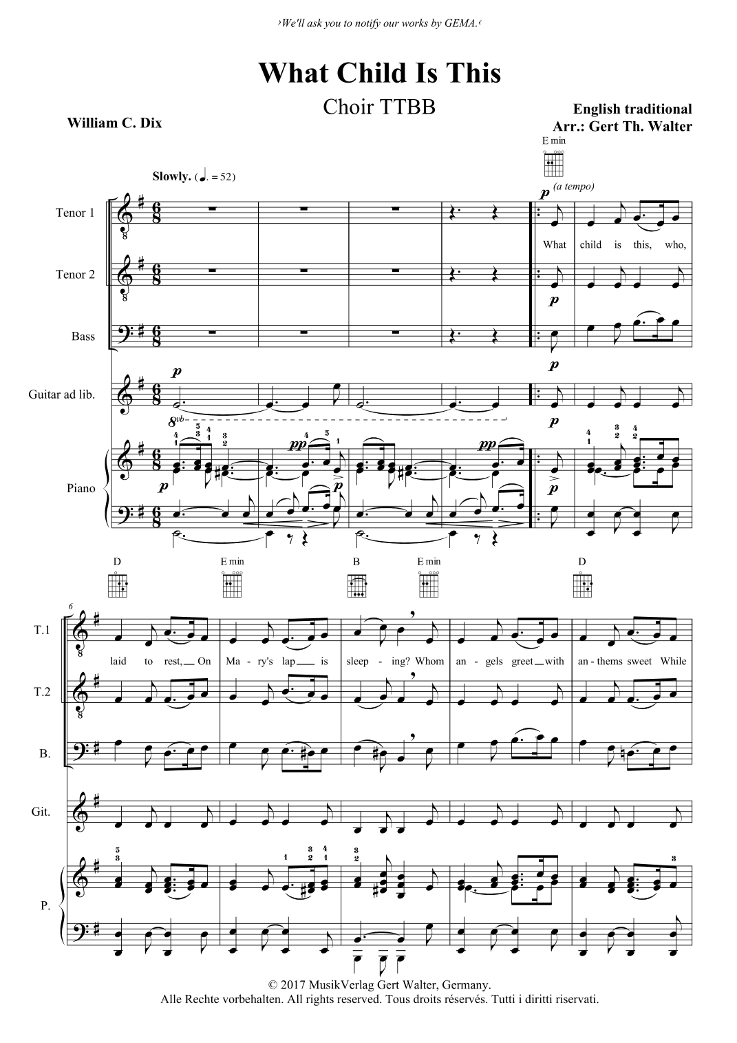 What Child Is This (arr. Gert Th. Walter)