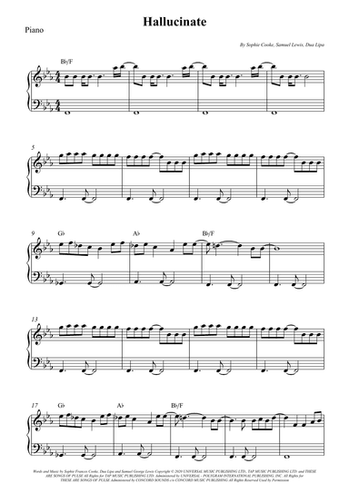 Hallucinate (arr. Wesley S. SIlva)