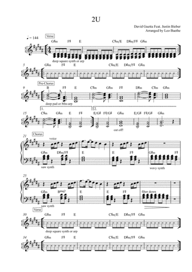 2u (arr. Leo Baethe)